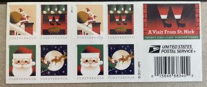 US 2021 A Wish from Santa booklet of 20 #5644-47 mint