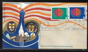 United Nations NY 258-259 Women's Year WFUNA Cachet FDC First Day Cover