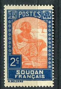 FRENCH COLONIES: SOUDAN 1931 early Pictorial issue fine Mint hinged 2c. value