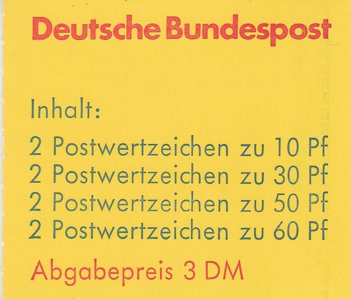 Germany #1231d  In Complete Booklet  CV $9.00 (A16760)