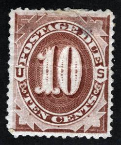 US Sc J19 Red Brown Original Gum Hinged Postage Due