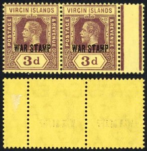 Virgin Is SG79 3d Purple/yellow U/M (mounted in the margin)