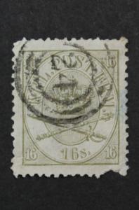 DENMARK #15 USED 16S VF with lower perf fault