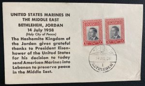 1958 Bethlehem Jordan United stated Marines In The Middle East Cover