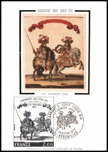 France 1582 Horses Maxi Card U/A FDC