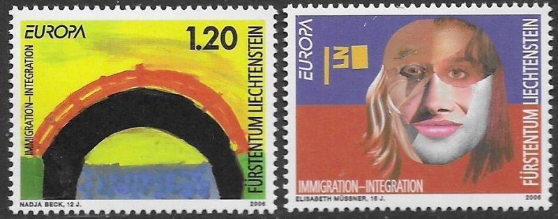 Liechtenstein 1345-46  2006  set  2  VF  NH