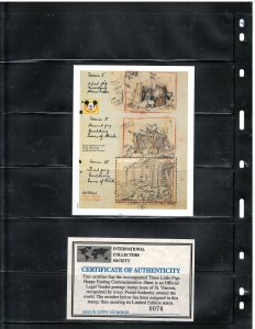 ST. VINCENT 1992 DISNEY CARTOONS M..S #1806  MNH