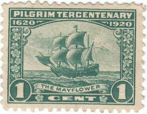 SC# 548 1c Pilgrim Tercentenary Unused Hinged