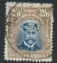 Southern Rhodesia SG 13  Used heavy hinge remnant