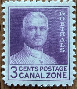 Canal Zone #117 *MH* Single Maj General G W Goethals L48