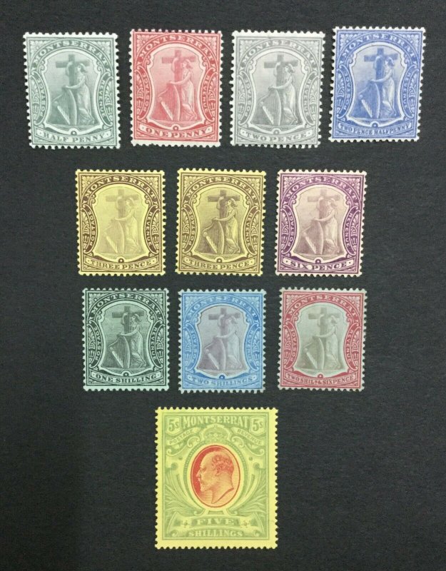 MOMEN: MONTSERRAT SG #35-47,40a 1908-14 MINT OG H LOT #194539-2977