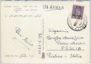 British Occupation TRIPOLITANIA - Postal History: Saxon 19 POSTCARD 1951-