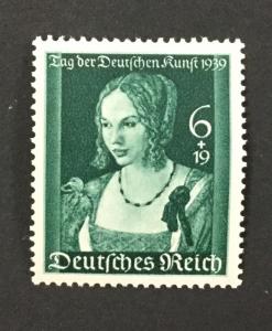 (BJ Stamps) GERMANY, B146, 1939, 6 + 19pf dark green, FVF, OG, MNH. CV $27.50