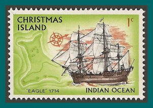 Christmas Island 1972 Ships 2, 1c MNH #39,SG37