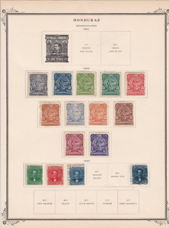 honduras stamps page ref 17161 