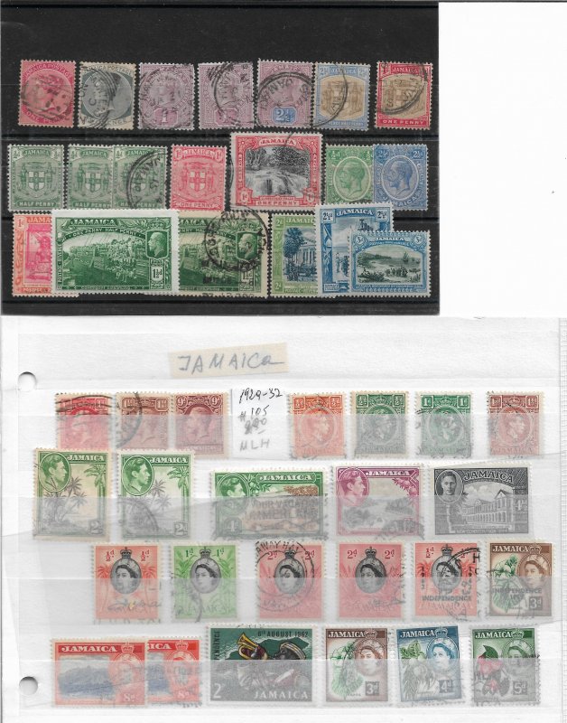 Jamaica From 1860 to 1970 ,lot of 45+ Stamps,Mint*/Used (GLN-1)