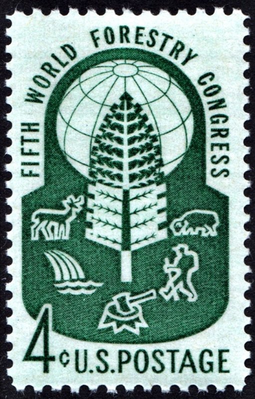 SC#1156 4¢ Fifth World Forestry Congress (1960) MNH