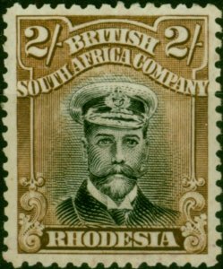 Rhodesia 1918 2s Black & Brown SG273 Fine MM (4)