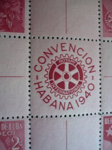 Stamps - Cuba - Scott# 362 - Mint Never Hinged Gutter Block of 16 Stamps & Label