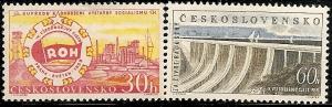 Czechoslovakia  918-19 MNH 1959 Trade Union Cong,