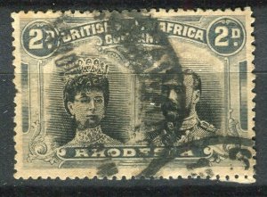 RHODESIA; 1910-15 early GV Double Head issue fine used Shade of 2d. value