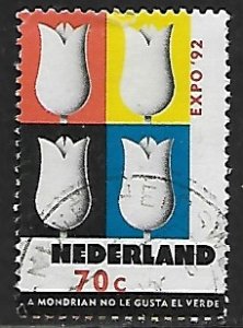 Netherlands - # 807 - Tulips - A.Mondriaan - used.... (P13)