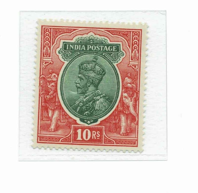  India 1926-33 KGV High Value 10 Rupees SG217 Wmk. Multi Star OG 