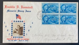 1946 Washington DC USA First Day cover Franklin D Roosevelt Stamp Issue