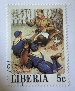 Liberia 1979 Scott 853j CTO - 5c,  Scouting through the eyes of Norman Rockwell