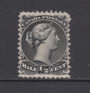 Canada Sc 21 MNG. 1868 ½c black Queen Victoria, well centered
