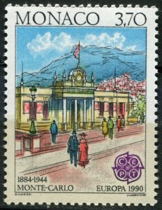 Monaco Sc#1717 MNH, 3.70f multi, Europa (C.E.P.T.) 1990 - Post Office Buildin...