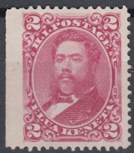 Hawaii 1882 Sc38 2c King David Kalakaua Unused