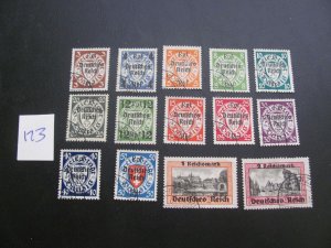 Germany 1939 USED DANZIG  SET VF/XF 220 EUROS  (173)