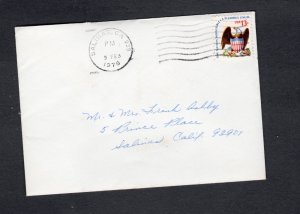 Scott 1596  ON COVER  posted  Salinas CA   Feb 9, 1976