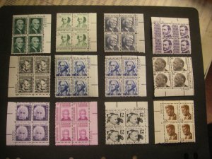PROMINENT AMERICANS - Complete Plate Block Set, MNH Beauties