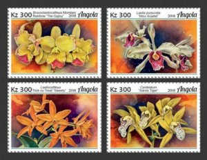 Angola - 2019 Orchids on Stamps - 4 Stamp Sheet - ANG18120a