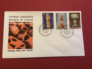 Cyprus First Day Cover Europa   1976 Stamp Cover R43015