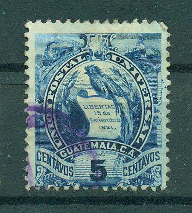 Guatemala sc# 101 used cat value $1.25