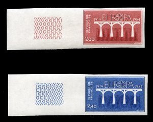 France, 1950-Present #1925-1926 (YT 2309-2310) Cat€80, 1984 Europa, set of ...