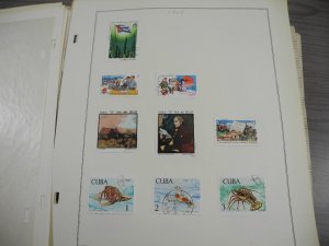 CUBA, 100s & 100s of Stamps mostly hinged on Scott pages