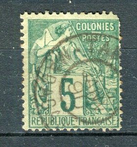 FRENCH COLONIES; 1880s General issue used 5c. value + Postmark, Madagascar