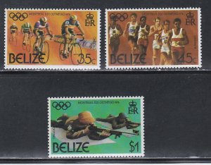 Belize # 377-379, Montreal Summer Olympics, Mint NH, 1/2 Cat