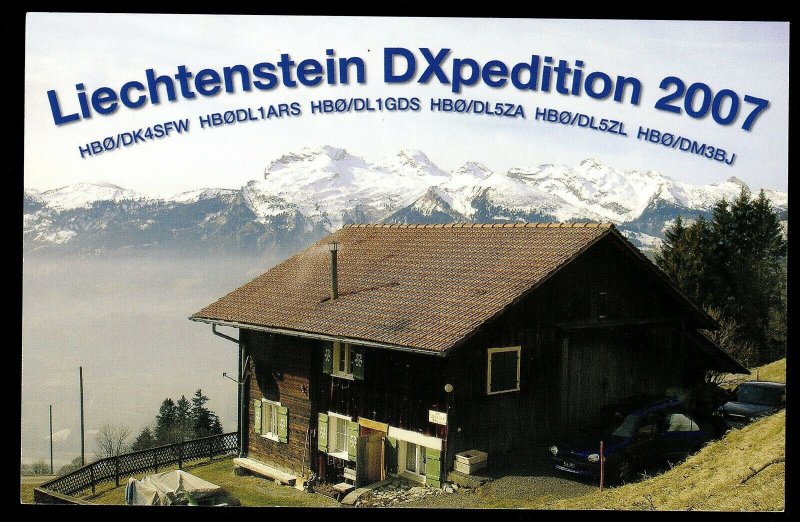 QSL QSO RADIO CARD Liechtenstein DXpedition 2007,David, (Q2999)