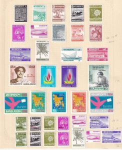 BANGLADESH COLLECTION ON PAGES VF-MLH VARIOUS SETS CAT VALUE $103