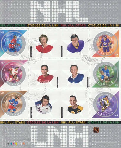 Canada 2004 NHL All-Stars Souvenir Sheet, #2017 Used