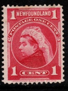 NEWFOUNDLAND SG84 1897 1c CARMINE MTD MINT