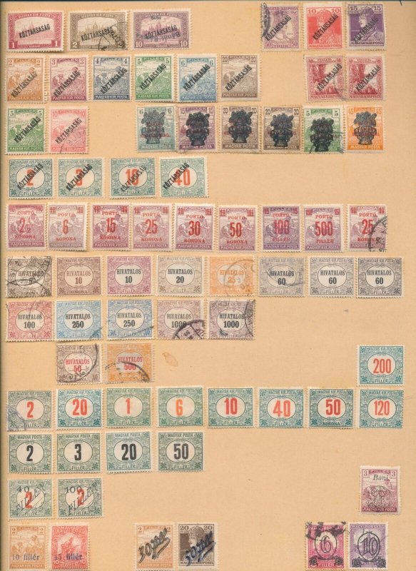 Hungary Early/Mid Collection on Pages MH Used(Apx 600 Items)  EP191