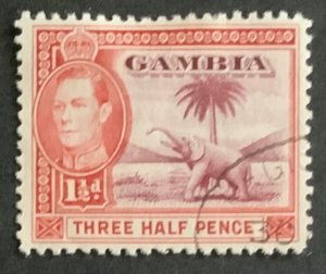 GAMBIA 1938 DEFINITIVES THREEHALFPENCE SG152a FINE USED