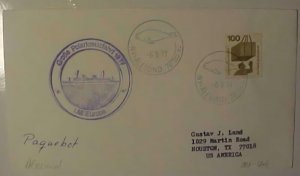 GERMANY USED IN NORWAY NY-ALESUND PAQUEBOT UNLISTED PICTORIAL CANCEL 1977