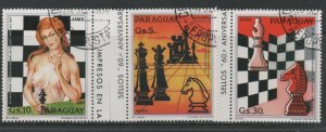 Thematic Stamps Sports - PARAGUAY 1984 CHESS 3v used